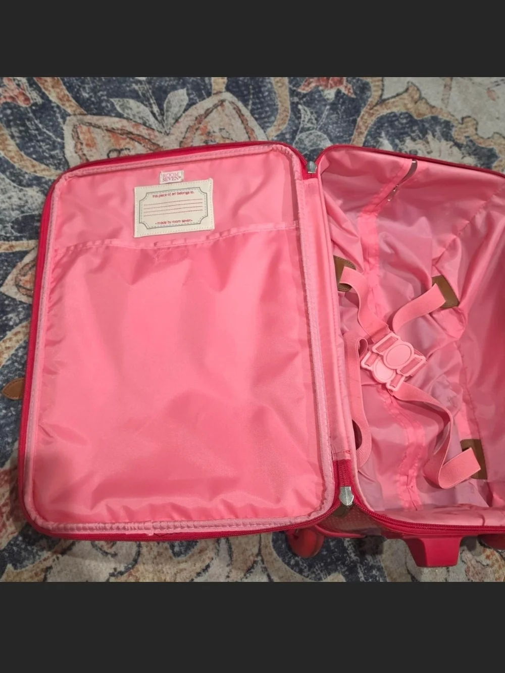 Kids Red Printed Carry Bag